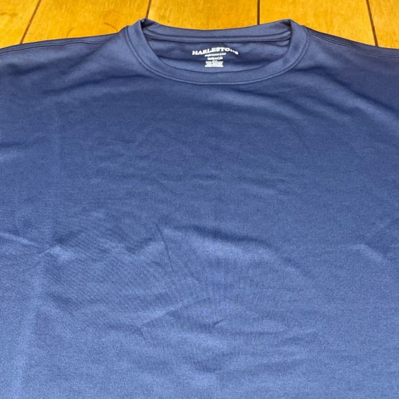 Harlestons Performance Crew Long Sleeve Shirt Color Blue Size Large Tailored Fit - Picture 4 of 16